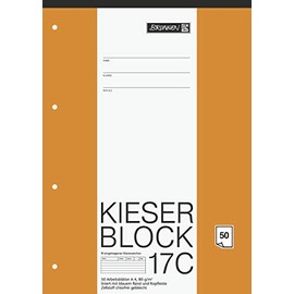 Brunnen Kieserblock Letter Writing Pad A4 Ruled 50 Sheets White