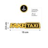 FakeTaxi 2 x Laminated Vinyl Polymeric Die Cut Car Stickers