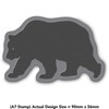 Azeeda A7 'Grizzly Bear' Unmounted Rubber Stamp (RS00034274)