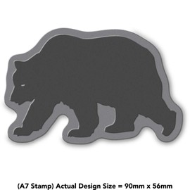 Azeeda A7 'Grizzly Bear' Unmounted Rubber Stamp (RS00034274)