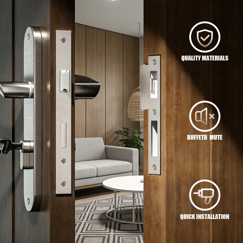 Bwintech Satin Nickel 7250 Mortice Lock Stainless Steel Euro Hole