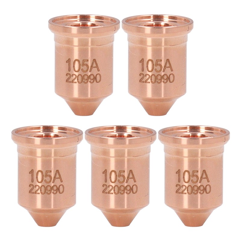 5 Pcs 220990 Nozzle Tip Brass Plasma Cutting Torch Nozzle