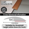 Maxiroc Floor Transition Strip Self Adhesive Carpet Wood Tile Vinyl
