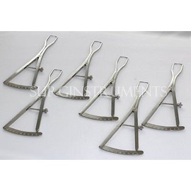 6 Piece Set of Castroviejo Ridge Maping Caliper 6" Implant Dental Surgical