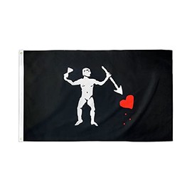 AZ Flag Pirate Edward Teach Flag 90 x 60 cm - Capria Skull 60 x 90 cm - Flags