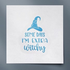Some Days Im Extra Witchy (Azure Blue) (Set of 2) Premium Waterproof Vinyl Decal Stickers for Laptop Phone Accessory Helmet CAR Window Mug Tuber Cup Door Wall Decoration - ANGsticc53512BE