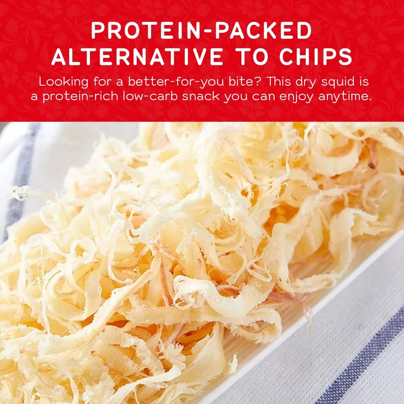 Shirakiku Prepared Shredded Squid | Saki Ika Plain Flavour Dried