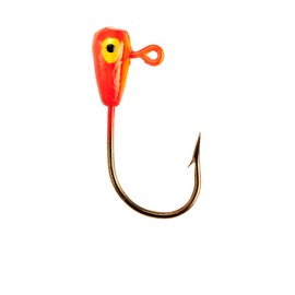 Lindy Live Bait Jig Fishing Lure - Works with Minnows, Leeches, Nightcrawlers, Soft Plastics, Etc, Fluorescent Orange, 1/16 oz
