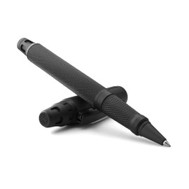 Colibri Ascari Rollerball Pen, Matte Black and Pachmayr Texture Accents, Elegant Ballpoint Pen with Feather Clip, Comes in a Beautiful Gift Box, Gift for Men and Women