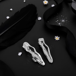 4 Pcs Silver Metal Wave Hair Clips, Hair Barrettes, Small Hair Clip Bangs Hairclip, Alligator Clips Hairclips,Pins Accessories Headdress,Clips and Barrettes, Hair Accessories