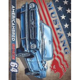Ford Mustang American Bred Muscle Car Dealer Garage Wall Décor Metal Tin Sign