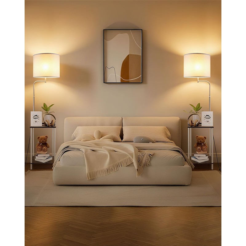 Lightdot 56" Floor Lamp with Table & Storage Bag, Dimmable