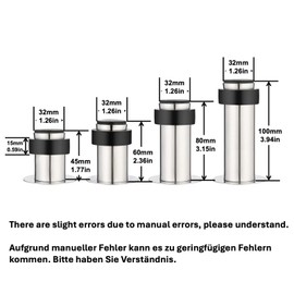 CKLHCFF Stainless Steel Door Stop, Floor Door Stopper and Wall Door Stopper for the Door, Suitable for Any Type of Home or Office Decoration (4.5 cm)