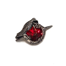 Love and deepspace Sylus game Qin che N109 zone dark point alloy ruby crow brooch jewelry accessories pins badges props (brooches)