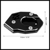 Hihaha Motorbike CNC Kickstand Side Stand Extension Pad Black for