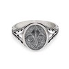NKlaus Signet Ring Bourbon Lily 925 Silver Men's Ring Templar