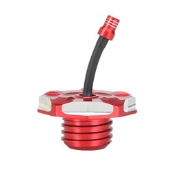 IUVWISN Dirt Bike Gas Fuel Tank Cap Cover with Vent Hose CNC for CRF 110 125F CRF110 CRF125F CRF125FB Big Wheel 2019-2024 Red
