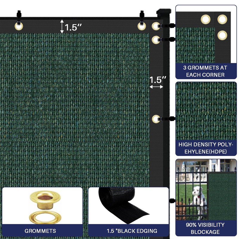 Windscreen4less 4' x 30' Privacy Fence Screen Heavy Duty Windscreen