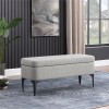 HomePop 17.5" Large Modern Sustainable Woven Fabric Storage Bench in