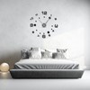 3D DIY Digital Wall Clock Kit with Adhesive Sticker Scale