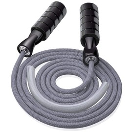 Cuerda de salto, entrenamiento profesional con peso, ajustable, sin enredos, con rodamientos de bolas, cuerdas de salto para cardio, entrenamiento de 