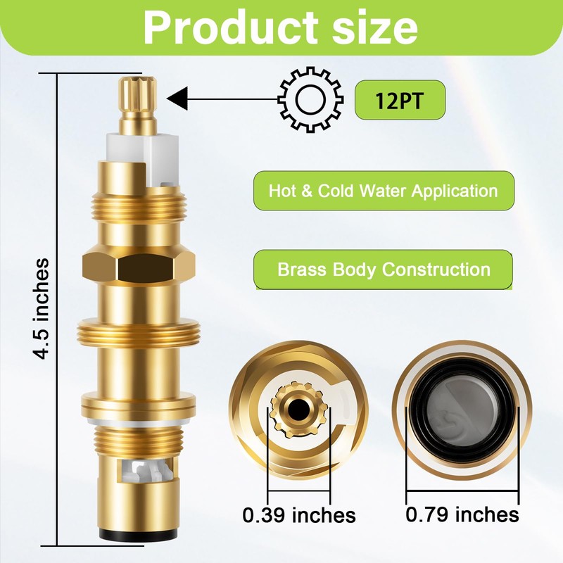 910-030 Ceramic Disc Cartridge Replacement, Compatible with Price/Pfister Shower and