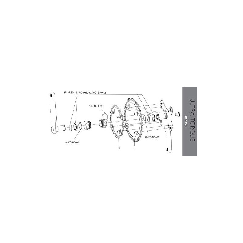 Campagnolo Ultra-Torque Bottom Bracket Bearing Circlip, Silver, 1 Piece