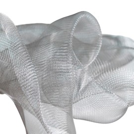 White Net Mesh Fabric, 95cmx1m Steel Wire Mesh Fabric, Bridal Veil Netting for Sewing Crafts Wedding Decoration