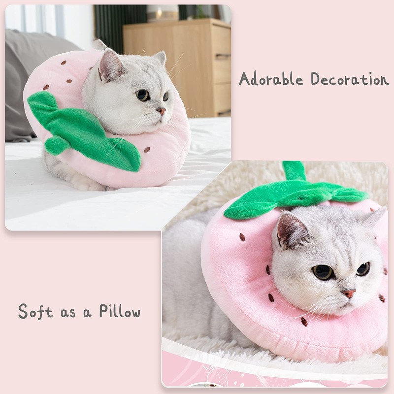 crazy bean Postoperative Protective Collar for Cats Soft Adjustable Safe