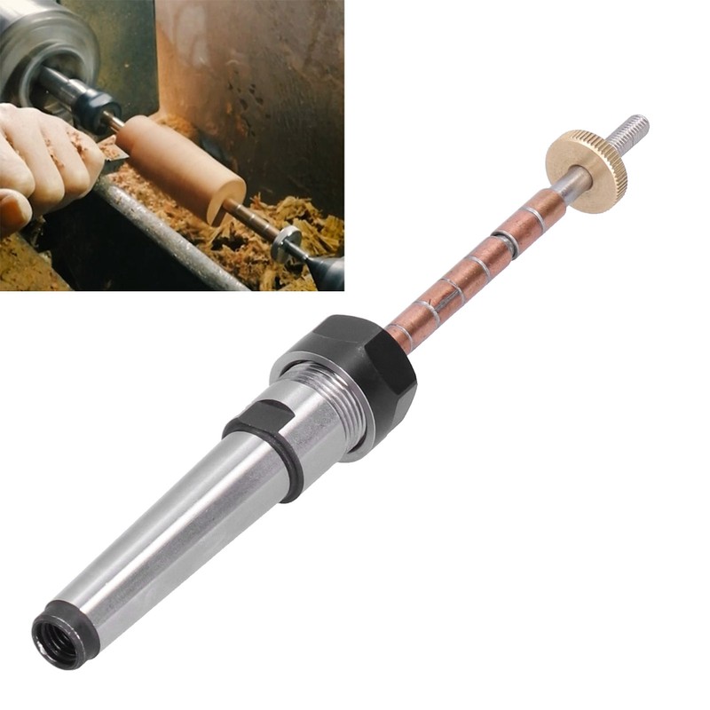 Woodturning Pen Mandrel Lathe Machine Revolving Centre Taper Handle Collet