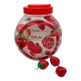 Bálsamo Labial 60 Pz Forma De Fresa Con Llavero                                                                                                       