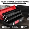 Auto Dynasty Tool Box Organizer Portable 3-layer Folding Toolbox with