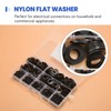 RESFNSE 600Pcs Black Nylon Rubber Flat Washer Assortment Kit for