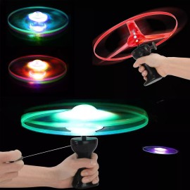 Lecute Helicoptero Juguete Luminoso Rosa Luz Led Ufo Frisbee Flecha
