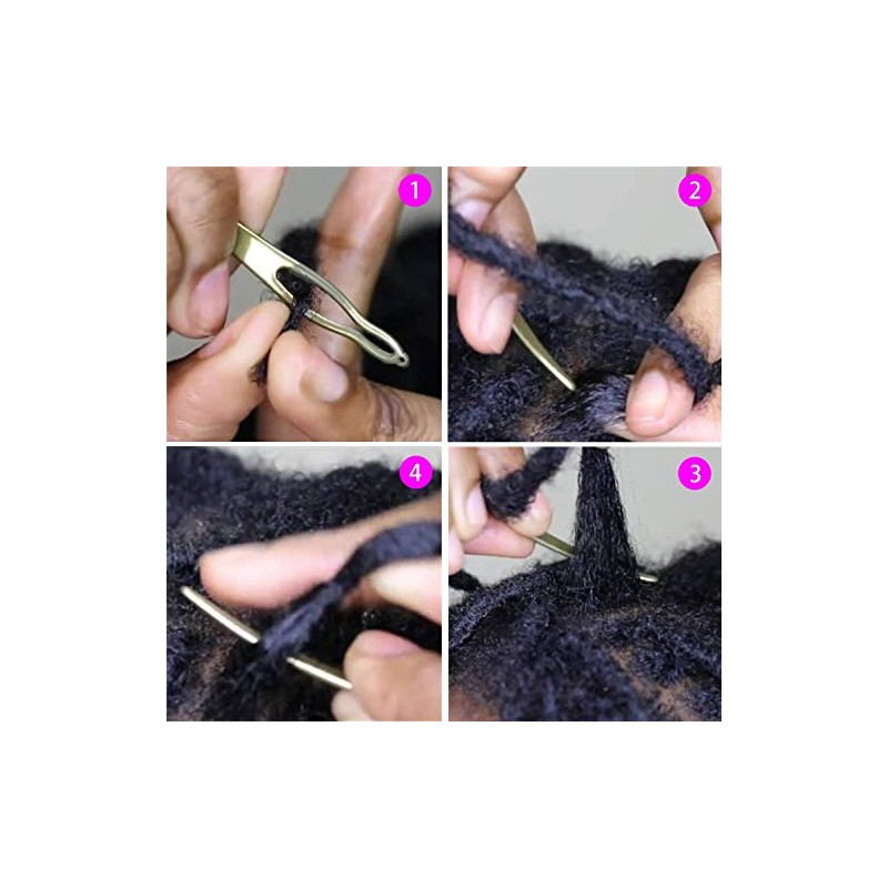 WILLBOND 5 Pcs Dreadlock Interlocking Tool for Locs with Metal