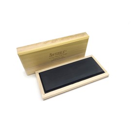 Genuine Surgical Black (Ultra FIne) Arkansas Novaculite Knife Sharpening Bench Stone in Wood Box 8” x 3” x 1/2” (Surgical Black (Ultra Fine))