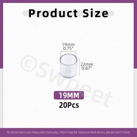 Swpeet 20Pcs 3/4" Clear Round Chair Leg Caps, Floor Protectors, Table Chair Leg Protection Cover, Furniture Leg Caps，Leg Tips Covers, Feet Pads, Feet for Furniture Table Chair