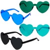 Heart Sunglasses - 4 Pairs Shaped Glasses Bulk for Women