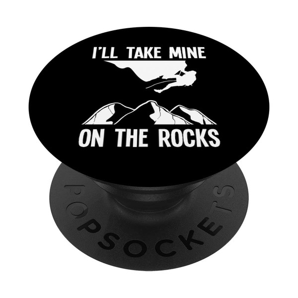 Climber On The Rocks Climbing Dome Alpinism Rock Bouldering PopSockets