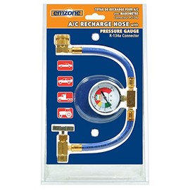 emzone 45715 Multi 1/2 Inch Recharge Hose with Gauge