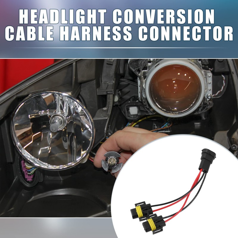 X AUTOHAUX H11 H8 H9 Male Transfer Female Splitter Connector