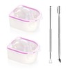 Nail Soaking Bowl (Nail Soaking Bowl 2PCS & Cuticle Pusher