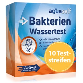 aquaself Water Test for Bacteria: Quick Test with Test Strips (Approx 10 Applications). To check total germ count in water