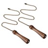 sourcing map Pack of 2 Wooden Columns Pendants 12 Inch
