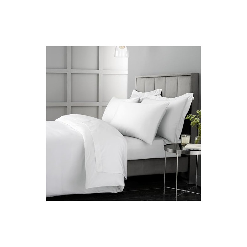 Bianca 400 Thread Count Cotton Sateen King Flat Sheet White