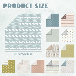 24 Sheets Scrapbook Paper 12 Patterns Scrapbooking Paper Double-Sided Decoupage Paper for DIY Photo Album, Card Making, Journal Scrapbooking (30.5 x 30.5 cm)
