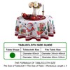 auons Christmas Tablecloth Round 60 Inch, Snowflake Santa Claus White