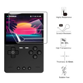 GEJEFA Screen Protector for Trimui Brick, 2 Pack Premium High Sensitivity Anti-Glare & Anti-Fingerprint PET Screen Film for Trimui Brick