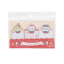 Sunstar Stationery S2836793 Chiikawa Sticky Notes, Die Cut, Strawberry Pants