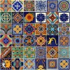 Talavera MIXED DESIGNS Mexican Tile Handmade Talavera Backsplash Handpainted Mosaic